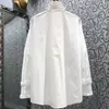 Estilo Palácio Pesado Tamanho Grande Miçangas Novo Design Estilo Ocidental Camisa Francesa 2025 Camisa Top Solto 3240