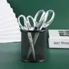 Tesoura pequena transparente para uso doméstico estudante tesoura de arte artesanal simples menina bonito tesoura de jornal de aço inoxidável