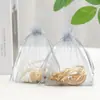 Saco de organza branco atacado saco de malha pérola bolsa para presente de cinta saco de embalagem de casamento saco com cordão para doces e joias saco de armazenamento