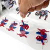 Rolo de etiquetas adesivas transparentes personalizadas, adesivos transparentes de desenhos animados, adesivos de etiquetas com logo transparentes