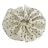 Nuevo Anillo Grande para el Cabello de Malla de Doble Capa con Perlas para Mujer Francés de Alta Gama Lujo Ligero Retro Accesorios para el Cabello Anillo para el Cabello Intestino Grueso