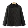 Chaqueta acolchada de algodón nueva, cálida, elegante y moderna para otoño e invierno, para personas de mediana edad y mayores, con cuello camisero, estilo ligero y corto, adecuada para madres