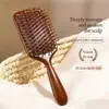 Peine de Cojín de Aire de Sándalo Natural Antiestático Suavizante Masaje del Cuero Cabelludo para Hombres y Mujeres Tamaño Grande 1 Pieza