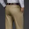 Pantalones casuales de pierna recta, corte holgado, versátiles, elásticos, no se arrugan, no necesitan planchado, de alta gama italiana, para hombre, para otoño e invierno
