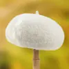Explosiones Transfronterizas Moda Retro de Lana Otoño e Invierno para Mujer Sombrero de Pintor Sombrero Corto de Lana Cálido para Esquiar Compras Diario