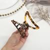 2024 Nuevo Pinza para el Cabello con Estampado de Leopardo Estilo Europeo y Americano Pinza Creativa Placa de Acetato Pinza Decorativa para Mujeres Pinza para Cola de Caballo Venta al por Mayor