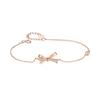 Pulsera de Lazo de Plata Esterlina S925 para Mujer Estilo Japonés y Coreano Lujo Accesible Nicho Mariposa Sueño Circonita Pulsera Joyería Oro Rosa