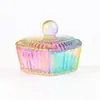 Taza de Cristal para Arte de Uñas Nueva y Colorida Transfronteriza con Tapa, Taza Ajustable para Mezclar Colores, Taza de Color Chapado, Líquido de Cristal Aurora Colorido