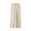 Pantalones de Pierna Ancha Engrosados con Ranuras para Mujer 100% Lana Pura Cintura Elástica Color Sólido Pierna Recta de Moda Versátiles Pantalones con Caída