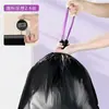 Bolsas de basura con cordón para el hogar, engrosadas, de mano, negras, para oficina, cocina, bolsas de plástico, extra gruesas, paquete económico, no necesitan romperse