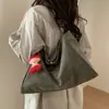 Otoño e Invierno Nuevo Estilo Gamuza Textura Mate Estilo Perezoso Coreano Nicho Casual Gran Capacidad Color Sólido Bolso de Hombro Tote