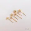 Aretes de Bola Colgante Rellenos de Oro de 14K que Conservan el Color Aretes de Frijol de Aguja Aretes de Cuentas Redondas Aretes DIY Hechos a Mano Materiales para Accesorios de Aretes