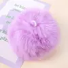 Bolinha de Pelo Colorida de Coelho Rex Artificial Boca de Salsicha Pingente Chaveiro Desenho Animado Criativo Acessórios para Bolsa Pequeno Pingente Acessórios de Joia