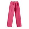 Jeans estilo americano retrô verde perna larga feminino cintura alta vertical solto visual fino pequeno feminino reto calça de chão