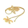 Pulseira de Braço Flor Borboleta Vazada Mais Vendida da Amazon, Pulseira Aberta Ajustável Cravejada de Diamantes, Joia de Mão Estilo Feriado Europeu e Americano