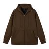 Sudadera con capucha informal de terciopelo de zorro plateado con hombros caídos de la marca Tide, forrada de vellón, ropa de trabajo para grupos, logotipo impreso.