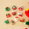 Criativo Desenho Animado de Natal Artesanal DIY Acessórios para Joias Cola Cremosa Resina Pequenos Acessórios Material para Presilha Pacote Atacado