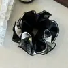Novo Scrunchie Retro Estilo Chinês com Estampa de Tinta de Aba Larga Preto e Branco Moda Coreana Tendência Acessório de Cabelo Durável