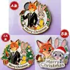 Insignia de Colaboración Luckin Coffee Zootopia 2 Judy Nick de Acrílico Imán para Refrigerador Colección Conmemorativa Regalo para Amigos