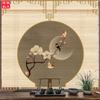 Nova flor Zen chinesa e pássaro cortina de bambu sala de chá fundo do obturador divisória tela de elevação punch-free pendurado pintura cortina decorativa