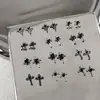 Negro Pistola Zirconia Serie Cruz Nueva Joyería para Uñas Flash de Gama Alta Versátil Joyería para Uñas Lujo Accesible Estilo Popular