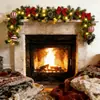 Enredadera de Bayas Rojas Navideñas 180 cm / 2.7 m Enredadera Decorativa Roja Densa para Navidad Enredadera de Puerta Decoración de Puerta