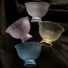 Juego de Té Kung Fu de Cristalería Tradicional, Taza de Cata, Taza Personal, Recipiente de Alta Gama para Preparar Té, Taza de Cata de Alto Pie con Forma de Flor Marca Yushantang