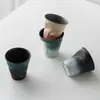 Taza de Café Retro, Taza Plegada Hecha a Mano, Taza de Agua Amasada a Mano, Taza de Café, Taza de Papel de Cerámica, Taza Creativa Transfronteriza con Logo Personalizado