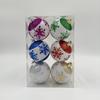 Bola decorativa navideña transfronteriza de 6 cm, paquete de 6, con colgante decorativo navideño.