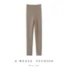 Nuevos Pantalones de Cachemira Cálidos para Mujer de Doble Hilo Cuatro Capas Otoño/Invierno 2026, Pantalones Largos Cálidos de Color Sólido Gruesos, Pantalones Base para Mamá