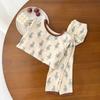 Conjunto de Pijama Infantil de Lã 270g para Outono e Inverno Íntimo para Meninos e Meninas Bebê Escovado Desenho Animado Roupa de Casa