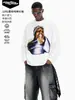 Camiseta de manga larga Stewell ASAP ROCKY de alta calle americana, lavado pesado para hombre, top holgado de hombros caídos de comercio exterior