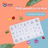 Molde de silicone transparente geométrico de lua em forma de coração com espelho completo estrela de cinco pontas para joias DIY Molde de epóxi de cristal