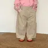 Pantalones de Trabajo para Niños, Estilo Nuevo Primavera y Otoño 2026, Pantalones Casuales Curvos para Niñas, Pantalones Largos Anchos para Bebés