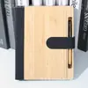 Cuadernos de Bambú y Madera de Alta Calidad con Logos Personalizables, Diarios Simples y Elegantes, Cuadernos de Oficina Gruesos Estilo Ejecutivo