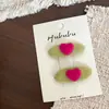 Nuevo pasador de pelo para niños con forma de corazón de terciopelo, pinza lateral, pinza para flequillo
