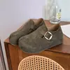 Novos mocassins femininos vintage de camurça, leves, com sola macia, antiderrapantes, de corte baixo