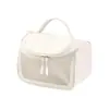 Nueva Bolsa Cosmética Transparente Simple de Gran Capacidad Bolsa de Almacenamiento Portátil para Viajes Estuche Grande para Lápices de Estudiante Portátil