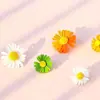 Aretes de Margarita Crisantemo Flor Blanca Pétalos de Girasol Plata Esterlina s925 Aretes de Pin para Mujer Coreano Súper Hada