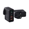 Cargador PD de nitruro de galio de 100 W, nuevo adaptador PD británico 2A2C, carga directa PD para computadora de alta potencia de 100 W