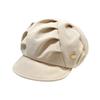 Sombrero de nube de otoño para mujer, sombrero octogonal plisado adelgazante para la cara, diario casual, estilo coreano, liso, de ala corta, boina