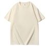 Verano Transfronterizo 220g Sorona Sensación de Hielo Manga Corta Unisex Holgada Casual Camiseta Verano Cuello Redondo Color Sólido Media Manga