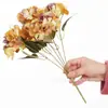 Flores Artificiales, Hortensias Retro de Cinco Pétalos, Decoración del Hogar, Flores Suaves Decorativas para Hotel, Arreglos Florales de Venta Caliente Transfronteriza, Flores Artificiales