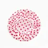Touca de Banho Espessa para Mulheres Impermeável para Banho Doméstico Estampada Adulta Touca de Banho Chapéu Anti-Fumaça de Óleo Peva Touca de Banho Ampliada