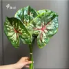 Flores Artificiales de Gran Venta Transfronteriza: Semillas de Hojas de Caladio de Colores de 7 Ramas, Caladio de Hoja Grande, Semillas de Caladio Bicolor, Flores de Maceta de Cuatro Estaciones, Flores Artificiales