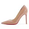 Nude Salto Alto Stiletto 2024 Nova Primavera Couro Envernizado Bico Fino Versátil Temperamento Profissional Flats para Mulheres