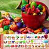 Caja de Almacenamiento de Manzana Navideña Juguetes de Casa de Juego de Simulación Chicing de Frutas para Niños Frutas y Verduras Durian Descamable