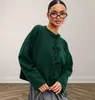 Cardigan Casual Soltinho Europeu e Americano com Cordão Cor Sólida Suéter de Tricô para Mulheres Outono e Inverno 2026 Amazon Europeu e Americano