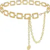 Cadena Cuadrada de Metal Calado Transfronteriza Retro Europea y Americana Estilo Étnico Cadena para el Cuerpo Empalme Decorativo Casual Cadena para la Cintura para Mujeres