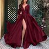2026 Nova Roupa Feminina de Comércio Exterior Europeia e Americana, Vestido Longo Sexy com Bainha Grande Estampado a Ouro com Cauda, Novo Vestido de Noite para Banquetes